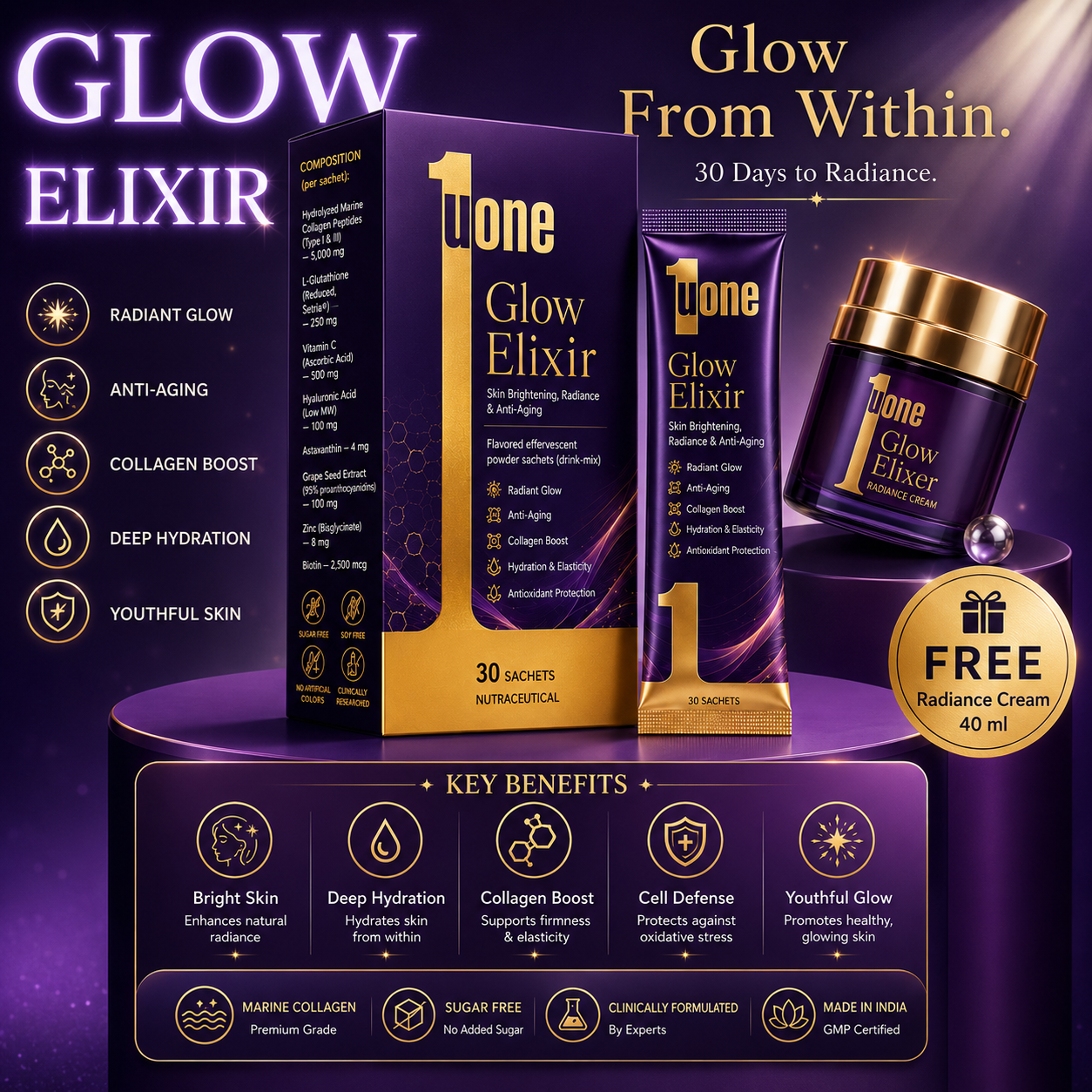 UONE Glow Elixir – 30 Sachets